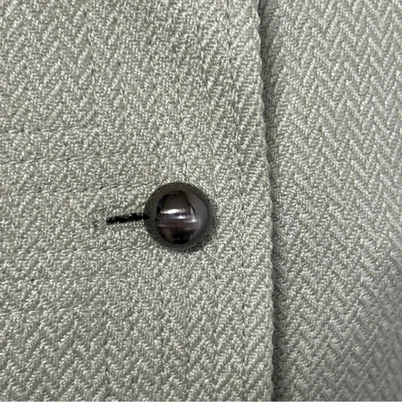 Tahari Women’s 6P Green Wool Blend Blazer Lined Pockets Career Old Money Regal - Picture 3 of 14